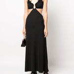 Black Crystal Torso Bra Maxi Dress - Endless - UAE Rental and Resale for Women's Fashion