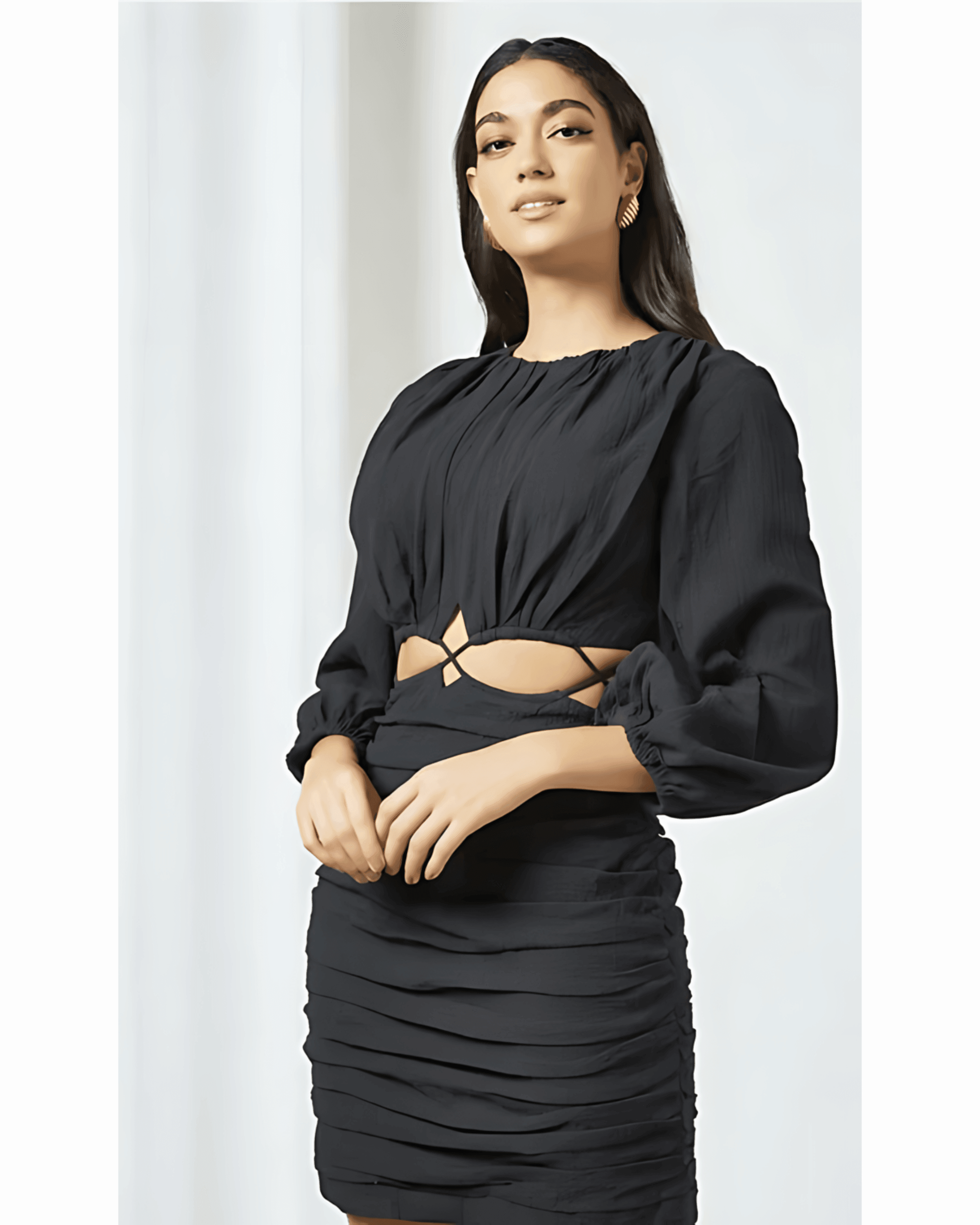 Black Cut Out Dress - Endless - UAE Rental and Resale for Women's Fashion