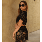 Black Floral Mini Skirt - Endless - UAE Rental and Resale for Women's Fashion