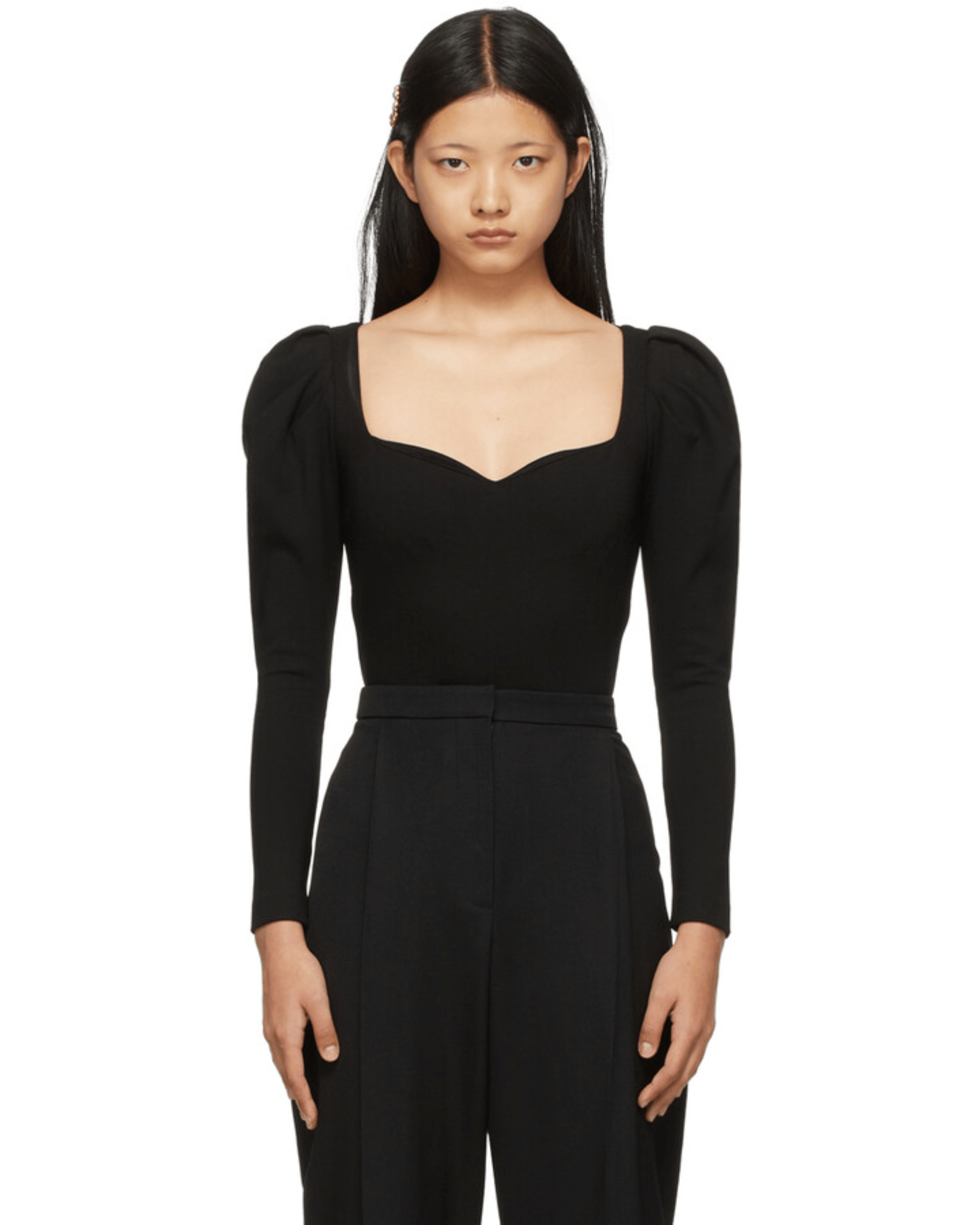 Black Jersey Sweetheart Bodysuit - Endless - UAE Rental and Resale for Women's Fashion