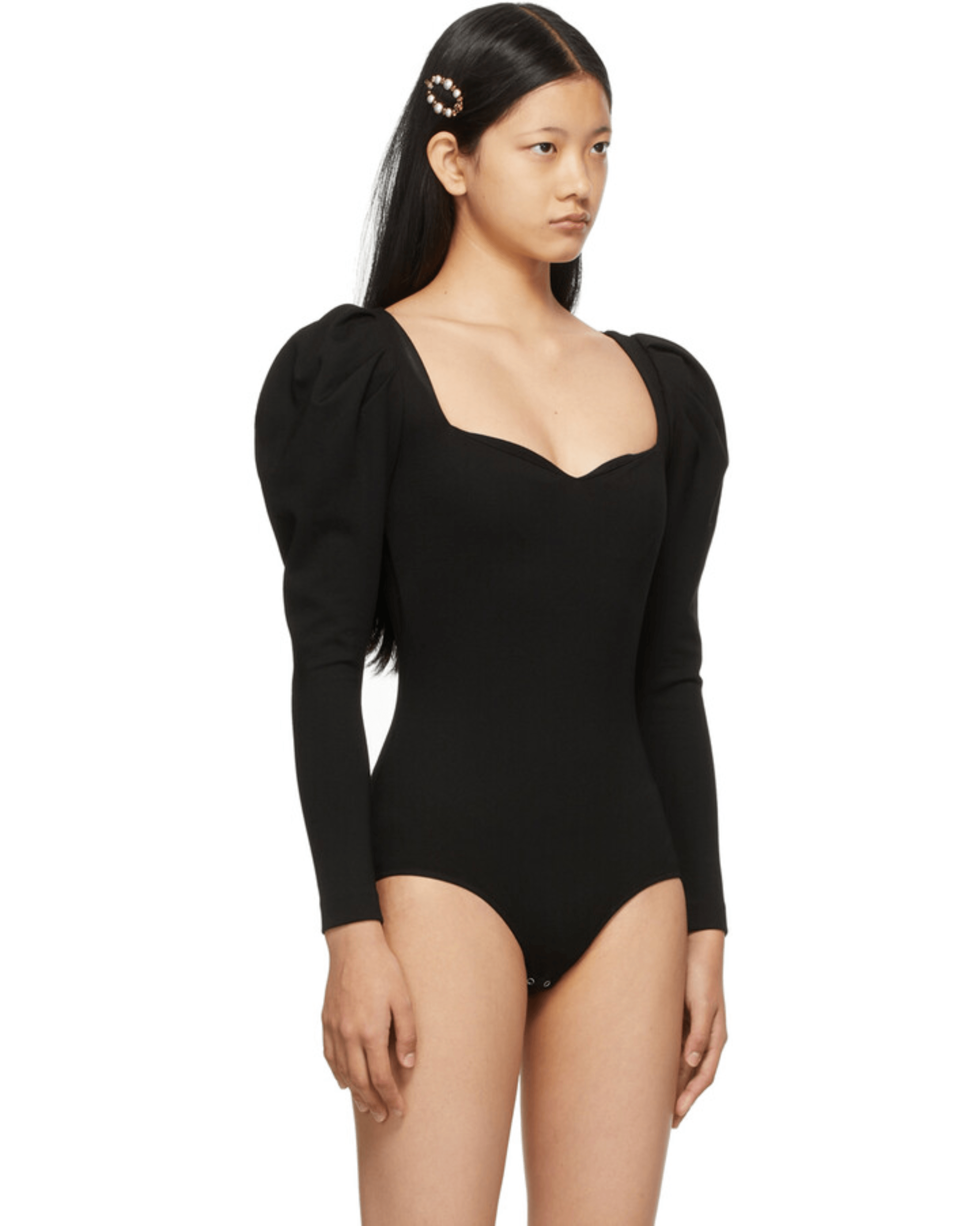 Black Jersey Sweetheart Bodysuit - Endless - UAE Rental and Resale for Women's Fashion