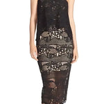 Black Lace Overlay Strapless Midi Dress - Endless - UAE Rental and Resale for Women's Fashion