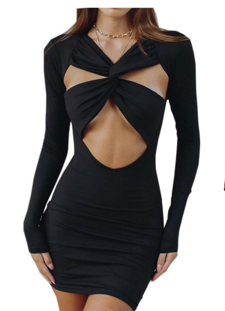 Black Mini Bodycon Dress - Endless - UAE Rental and Resale for Women's Fashion
