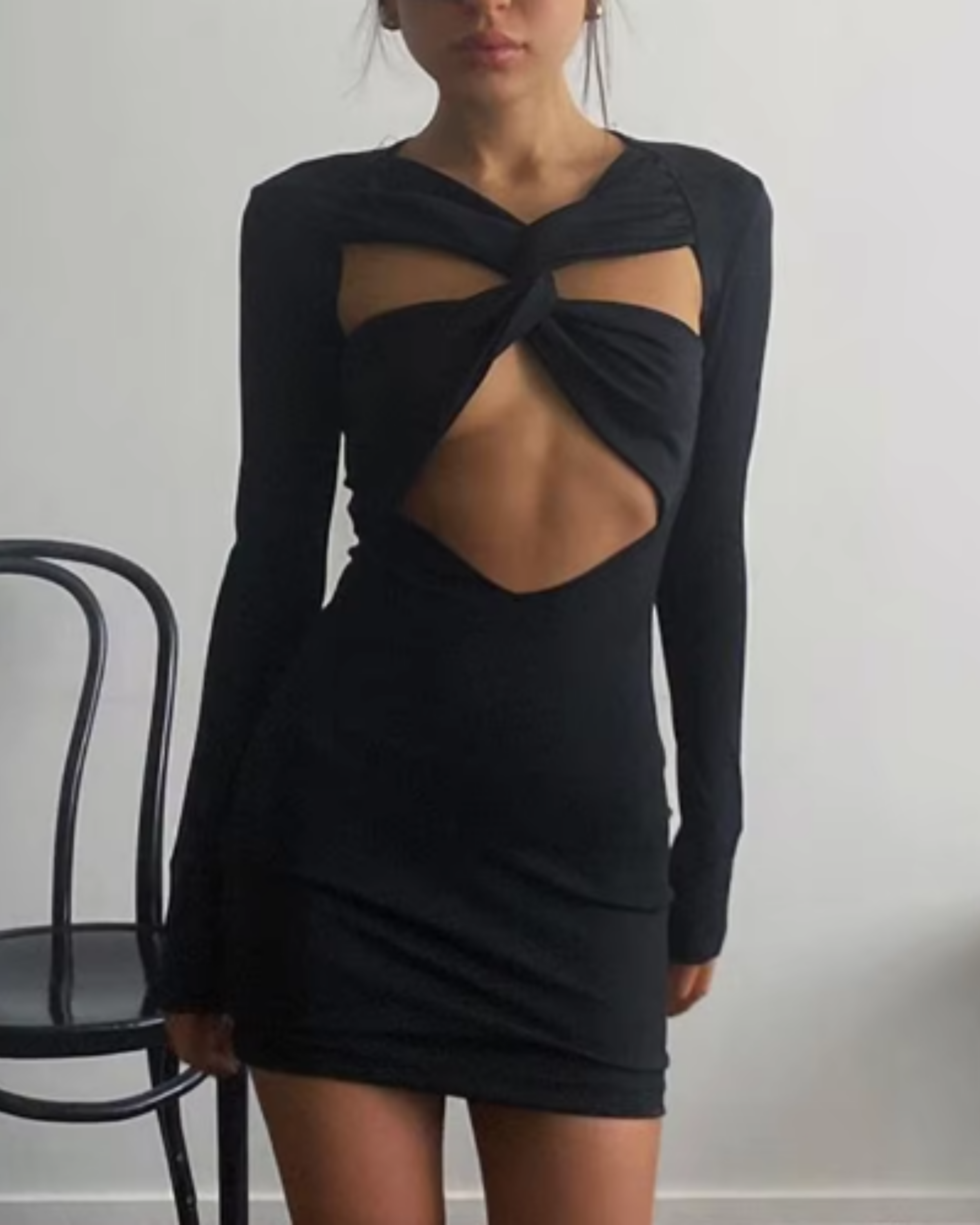 Black Mini Bodycon Dress - Endless - UAE Rental and Resale for Women's Fashion