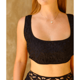 Black Sleeveless Crochet Crop Top - Endless - UAE Rental and Resale for Women's Fashion