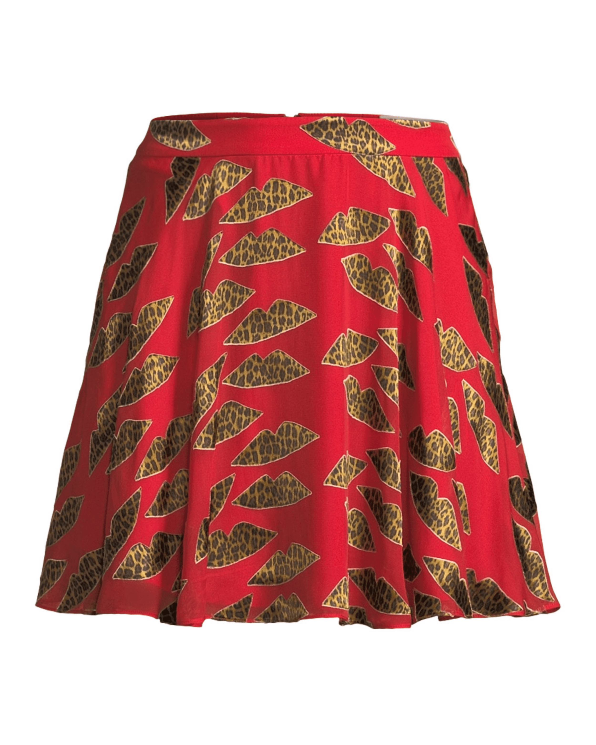 Blaise Cheetah Lips Trapeze Mini Skirt - Endless - UAE Rental and Resale for Women's Fashion