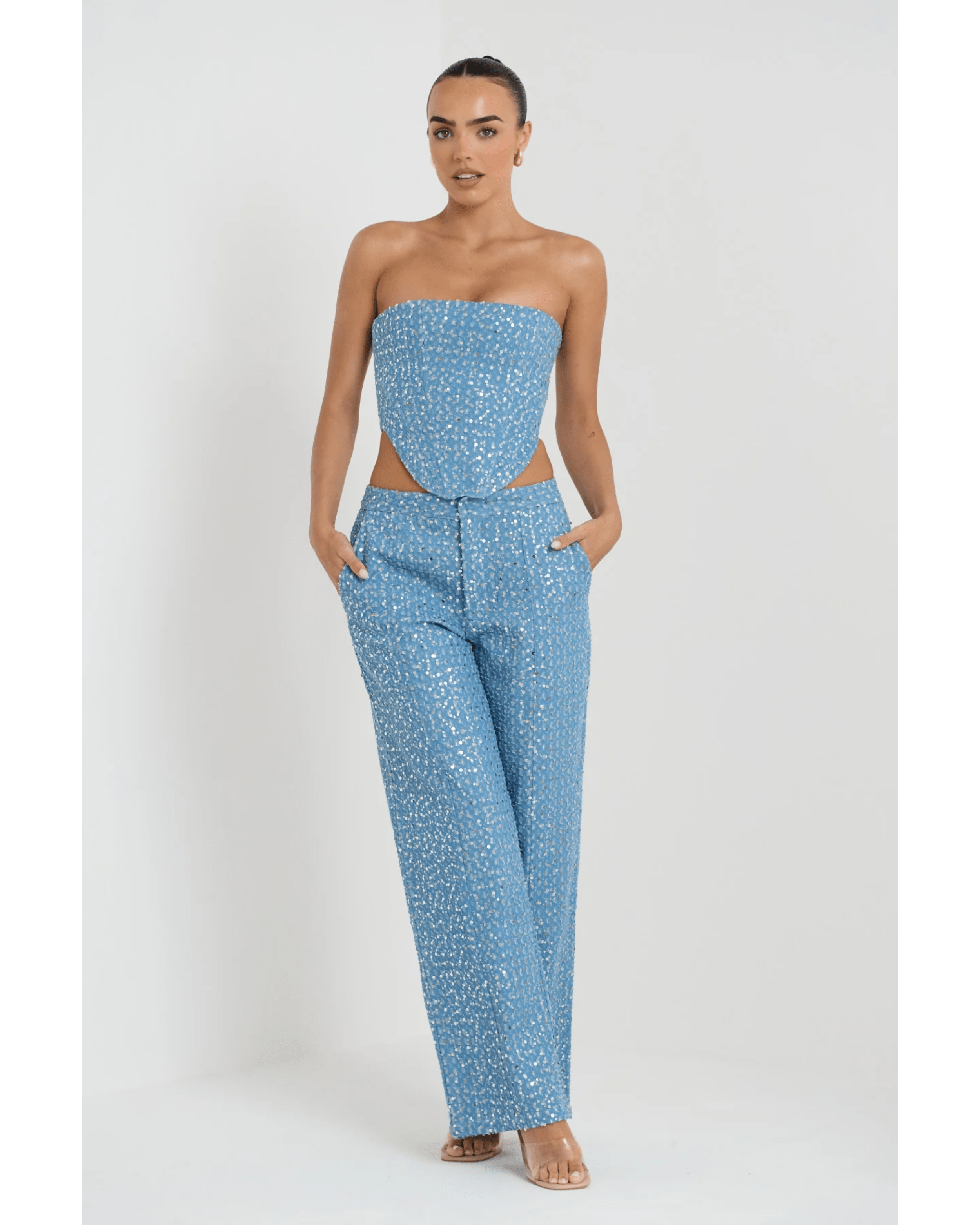 Blue Glaze Maya Co ord Set - Endless - UAE Rental and Resale for Women's Fashion