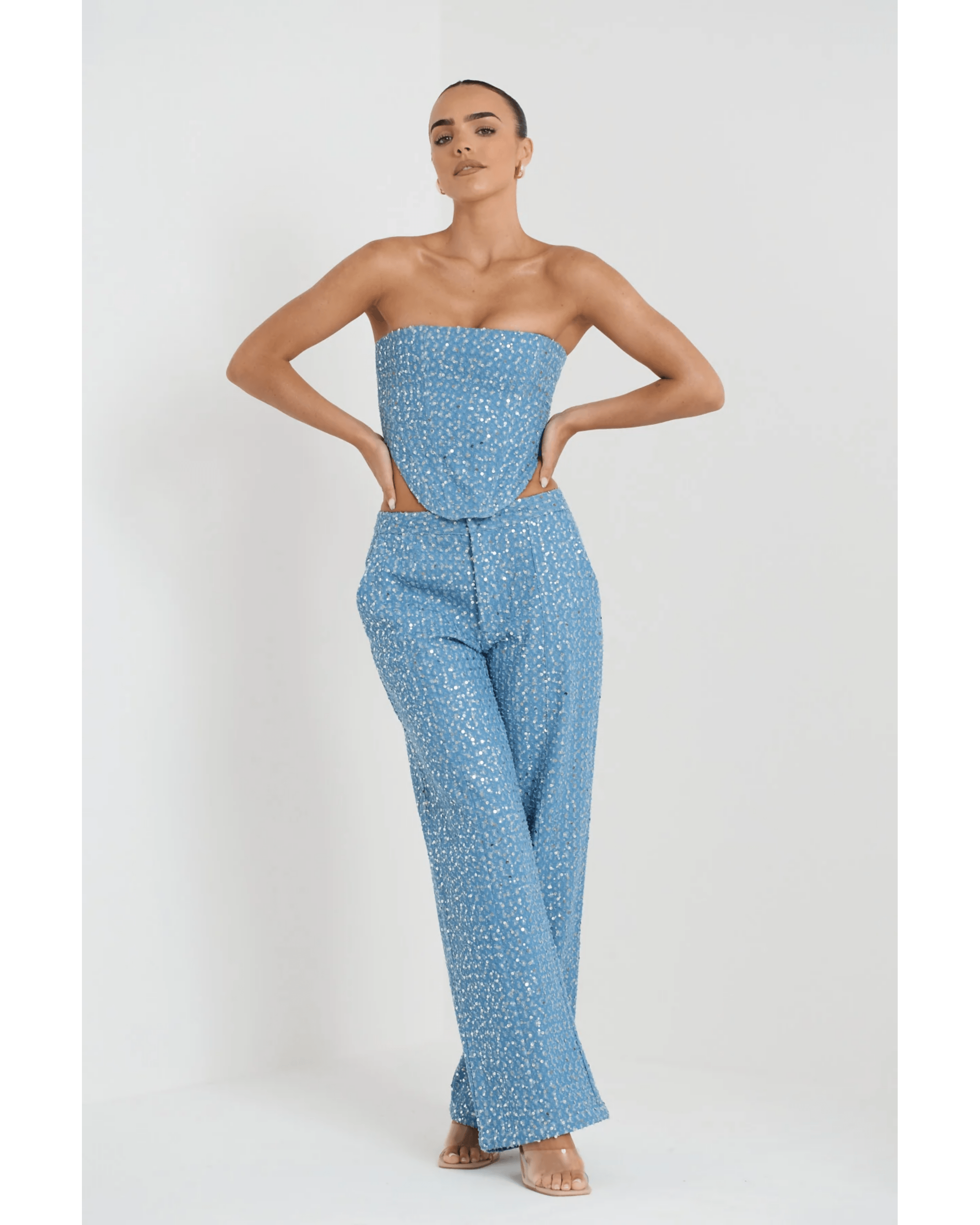 Blue Glaze Maya Co ord Set - Endless - UAE Rental and Resale for Women's Fashion