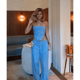 Blue Glaze Maya Co ord Set - Endless - UAE Rental and Resale for Women's Fashion