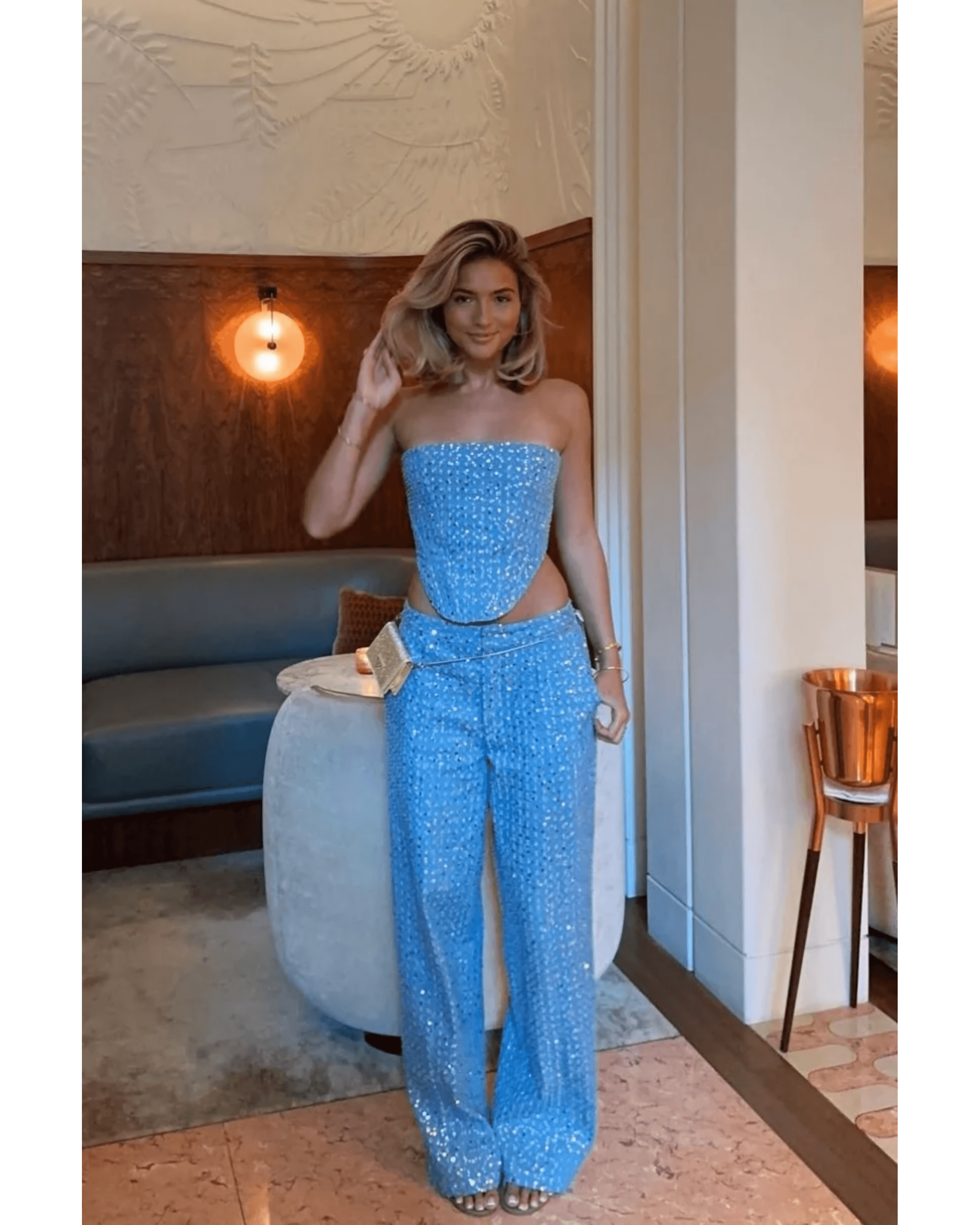 Blue Glaze Maya Co ord Set - Endless - UAE Rental and Resale for Women's Fashion