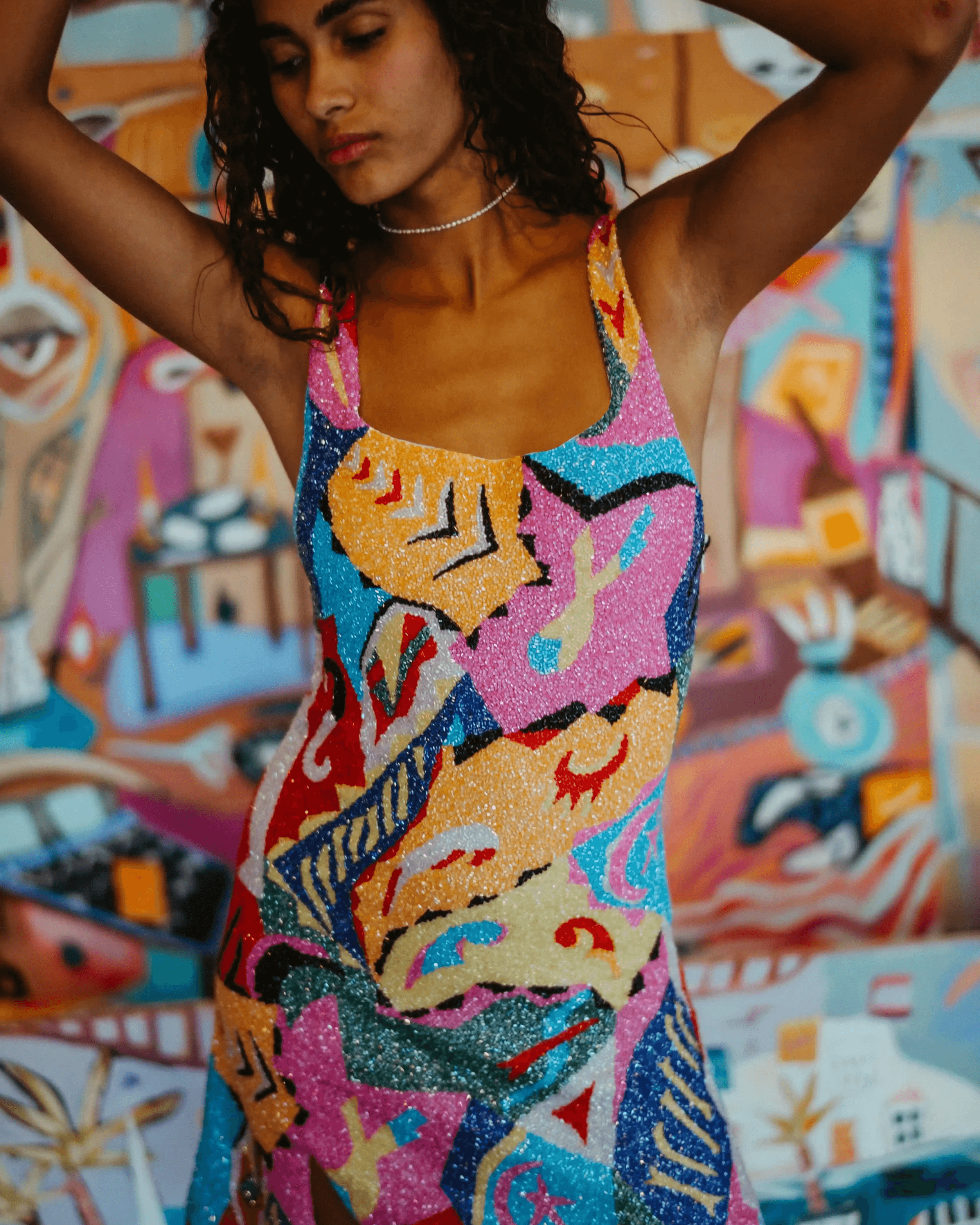 Boston Vibrant Hand-Beaded Dress - Endless - UAE Rental and Resale for Women's Fashion