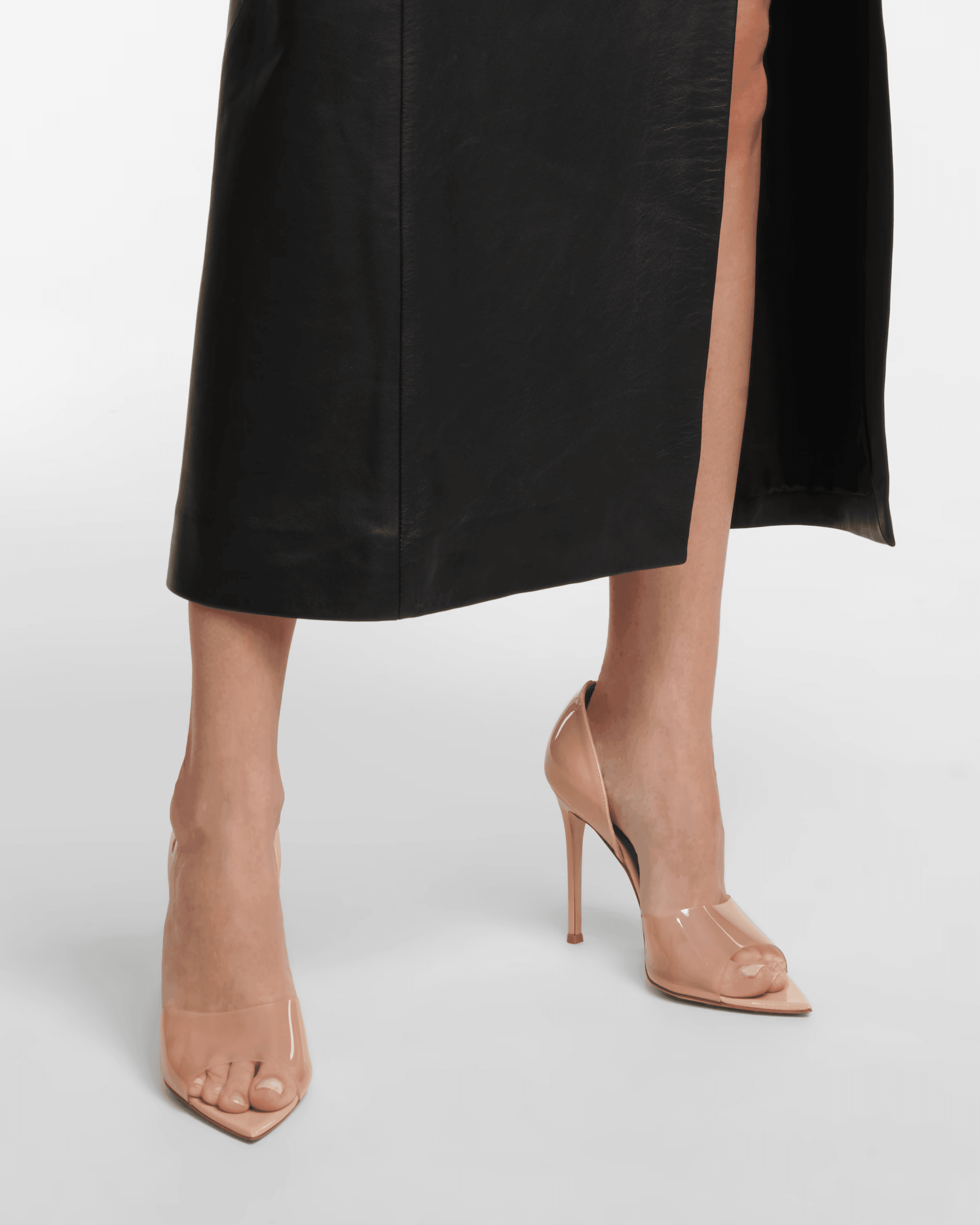 Bree Leather and PVC Peep-Toe Pumps - Endless - UAE Rental and Resale for Women's Fashion