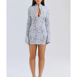 Brianna Keyhole Lace Mini Dress - Endless - UAE Rental and Resale for Women's Fashion
