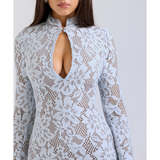 Brianna Keyhole Lace Mini Dress - Endless - UAE Rental and Resale for Women's Fashion