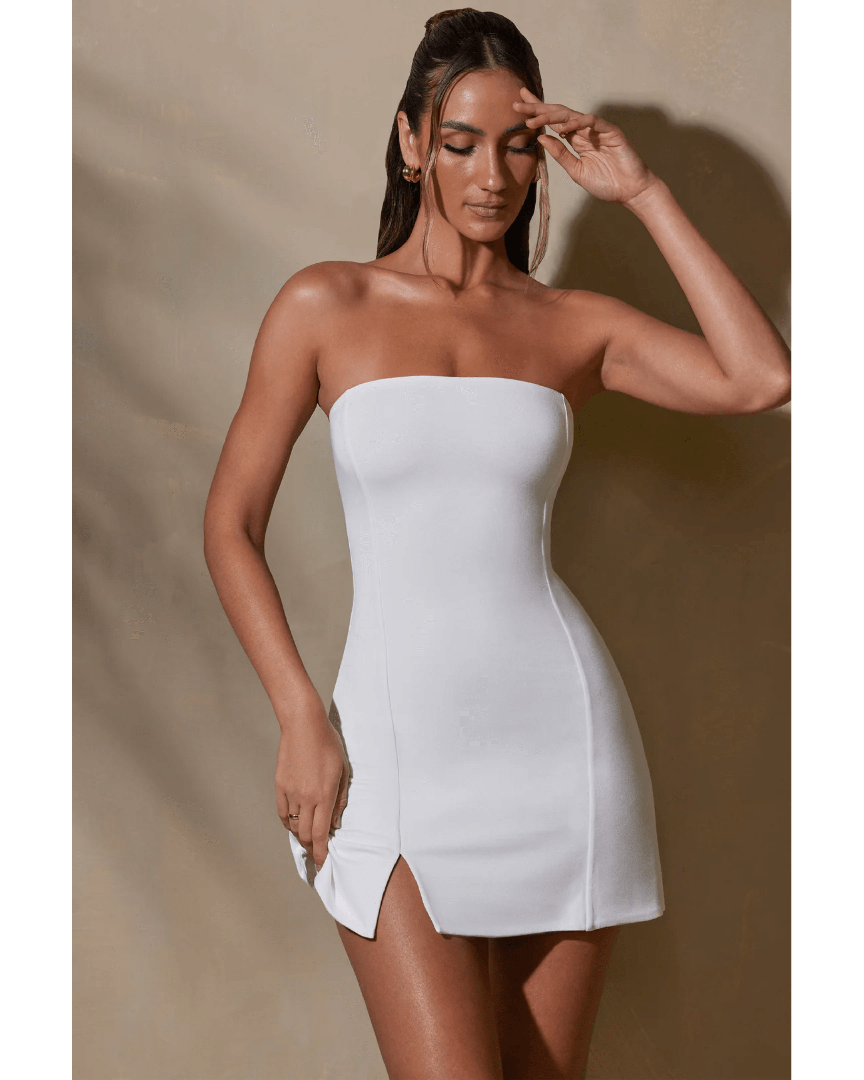 Brielle Bandeau Neckline Mini Dress - Endless - UAE Rental and Resale for Women's Fashion