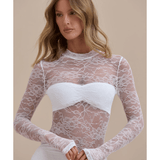 Britney Lace Bodysuit - Endless - UAE Rental and Resale for Women's Fashion
