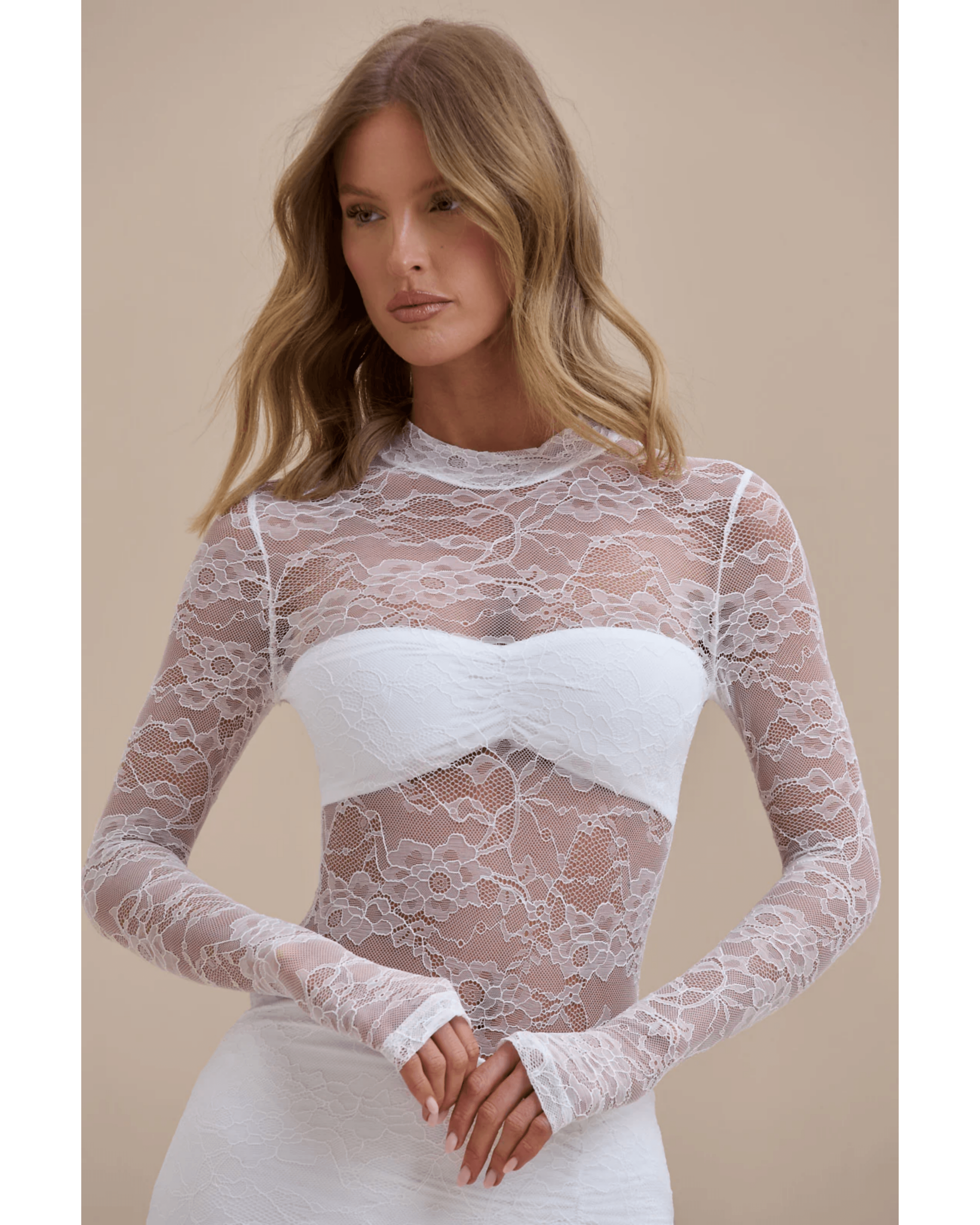 Britney Lace Bodysuit - Endless - UAE Rental and Resale for Women's Fashion