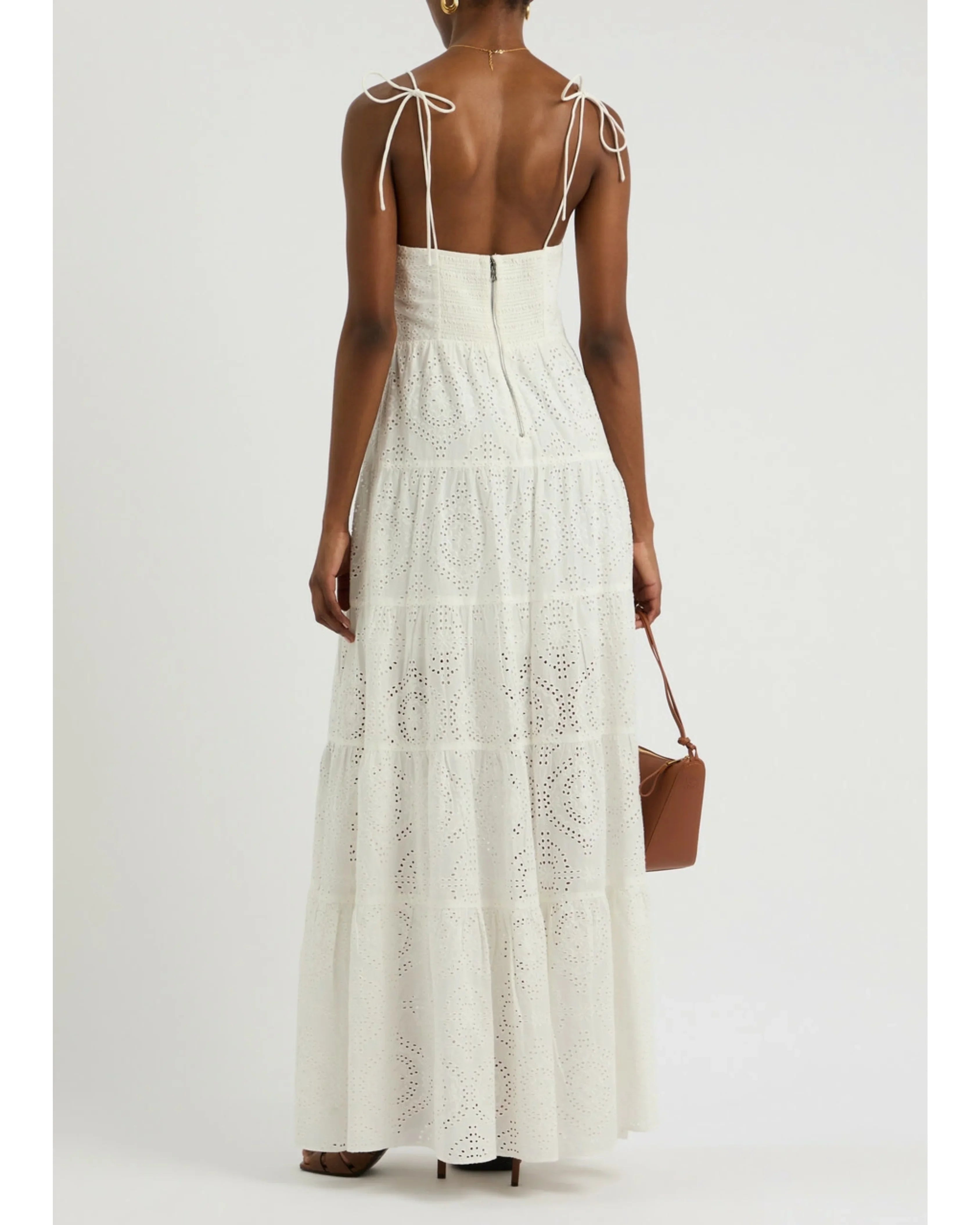 Broderie Anglaise Cotton Maxi Dress - Endless - UAE Rental and Resale for Women's Fashion
