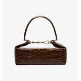 Brown Olivia Crocodile Embossed Leather Box Bag - Endless - UAE Rental and Resale for Women's Fashion