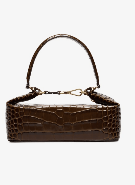 Brown Olivia Crocodile Embossed Leather Box Bag - Endless - UAE Rental and Resale for Women's Fashion