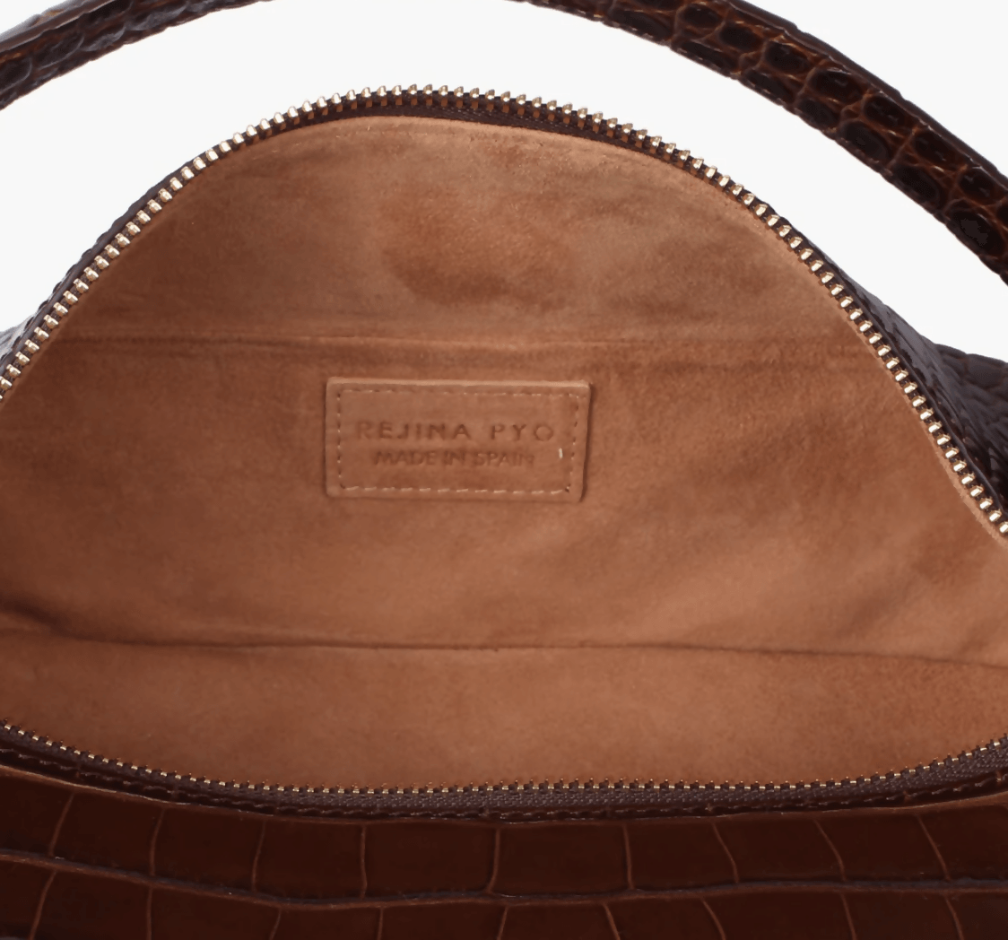 Brown Olivia Crocodile Embossed Leather Box Bag - Endless - UAE Rental and Resale for Women's Fashion