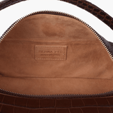 Brown Olivia Crocodile Embossed Leather Box Bag - Endless - UAE Rental and Resale for Women's Fashion