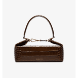 Brown Olivia Crocodile Embossed Leather Box Bag - Endless - UAE Rental and Resale for Women's Fashion