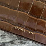 Brown Olivia Crocodile Embossed Leather Box Bag - Endless - UAE Rental and Resale for Women's Fashion