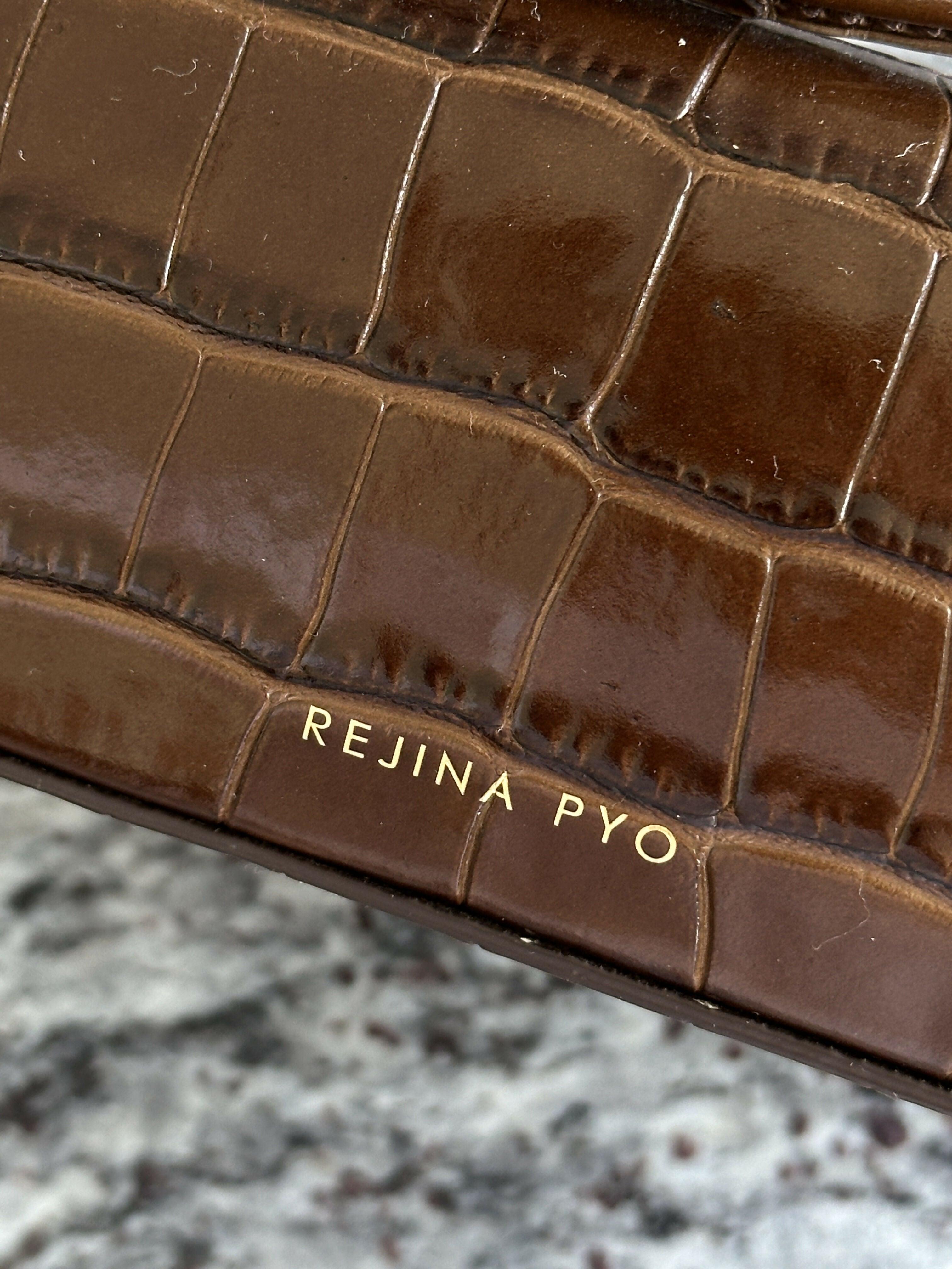Brown Olivia Crocodile Embossed Leather Box Bag - Endless - UAE Rental and Resale for Women's Fashion