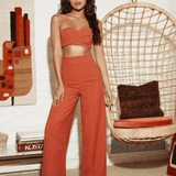 Burnt Orange Co-ord Set - Endless - UAE Rental and Resale for Women's Fashion