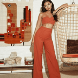 Burnt Orange Co-ord Set - Endless - UAE Rental and Resale for Women's Fashion