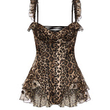 Caelie Ruffled Corset Bodysuit