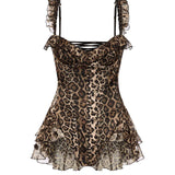 Caelie Ruffled Corset Bodysuit