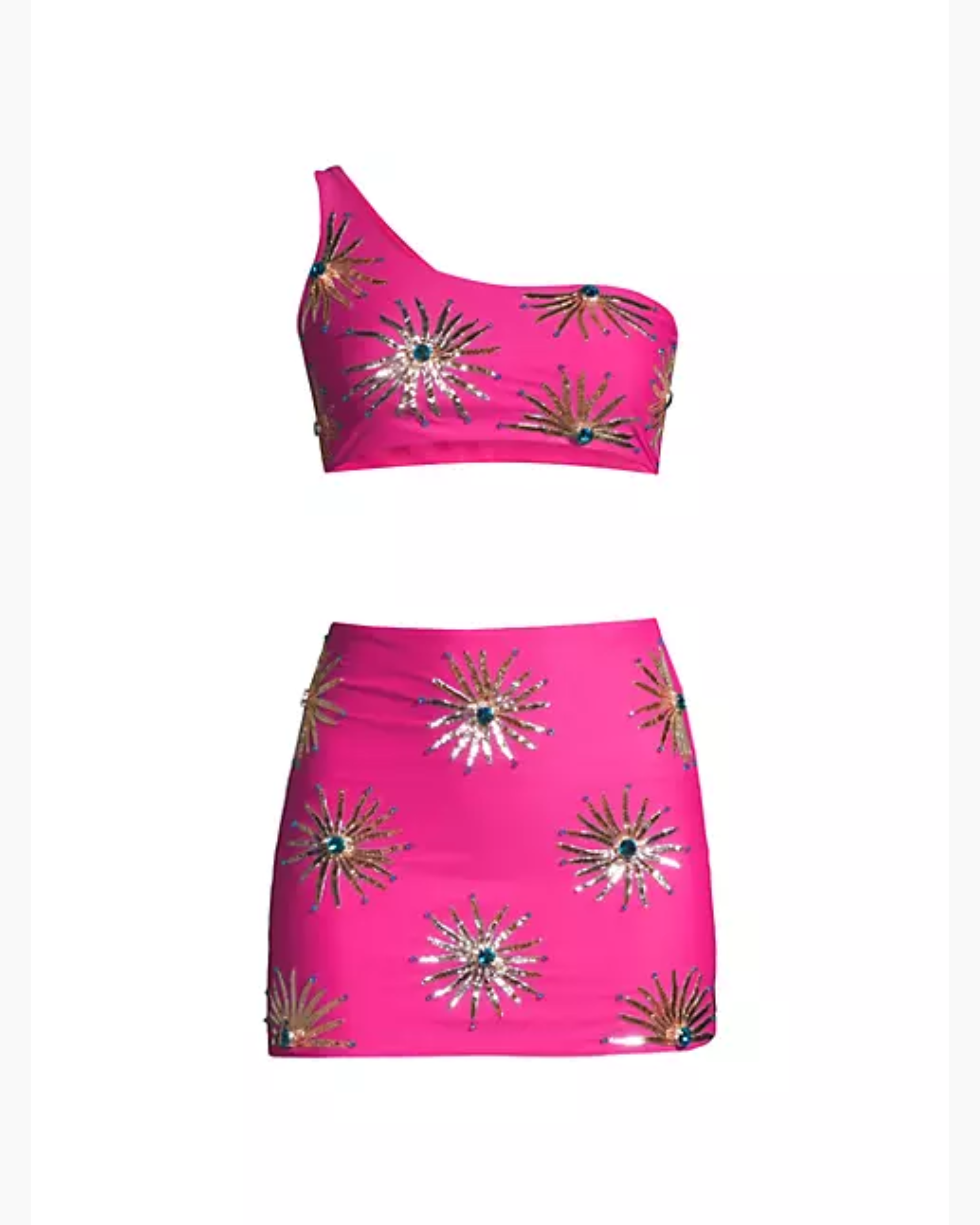 Callie Luxury Embellished Hot Pink Co-ord Set - Endless - UAE Rental and Resale for Women's Fashion