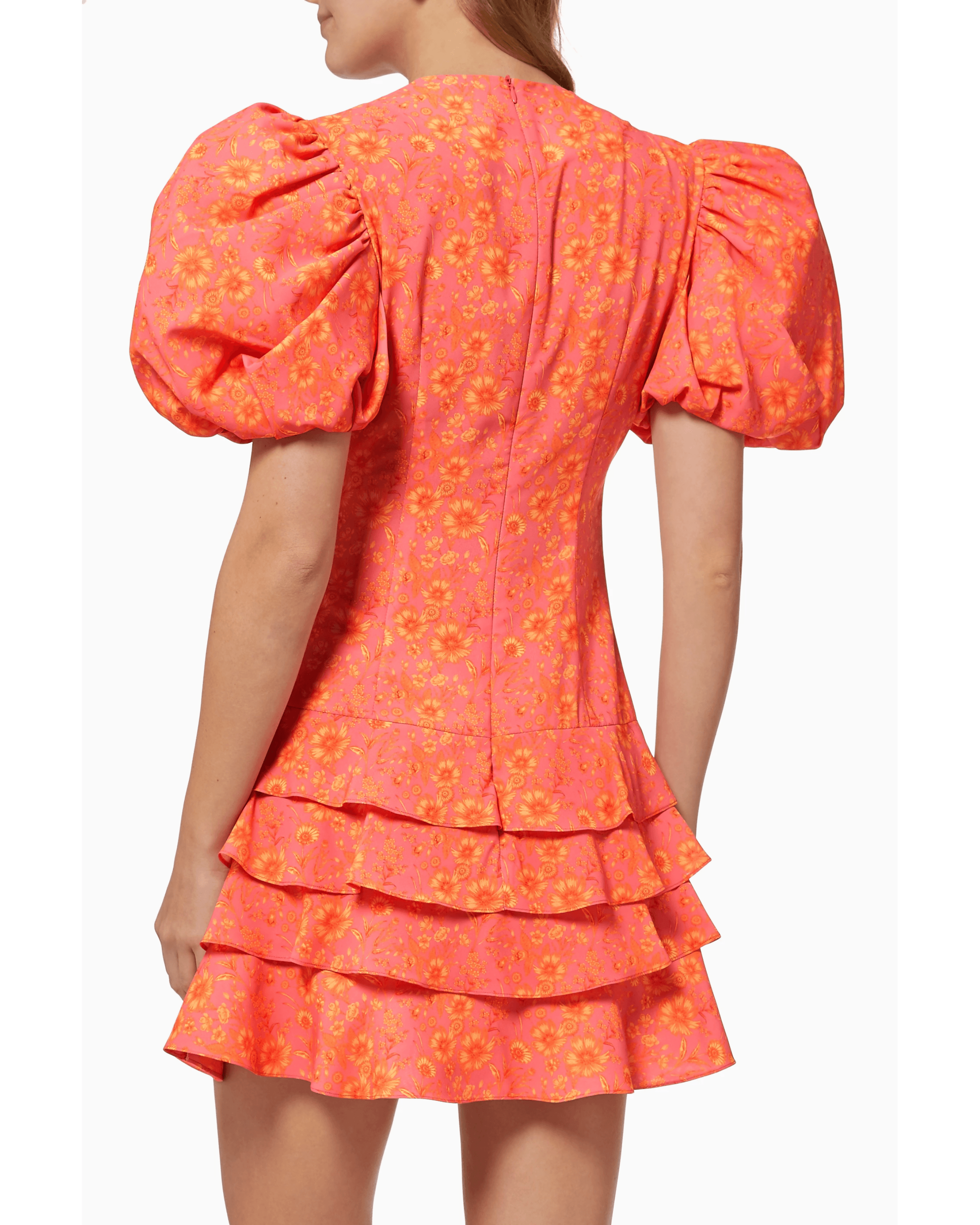 Camellia Puff Sleeve Dress - Endless - UAE Rental and Resale for Women's Fashion