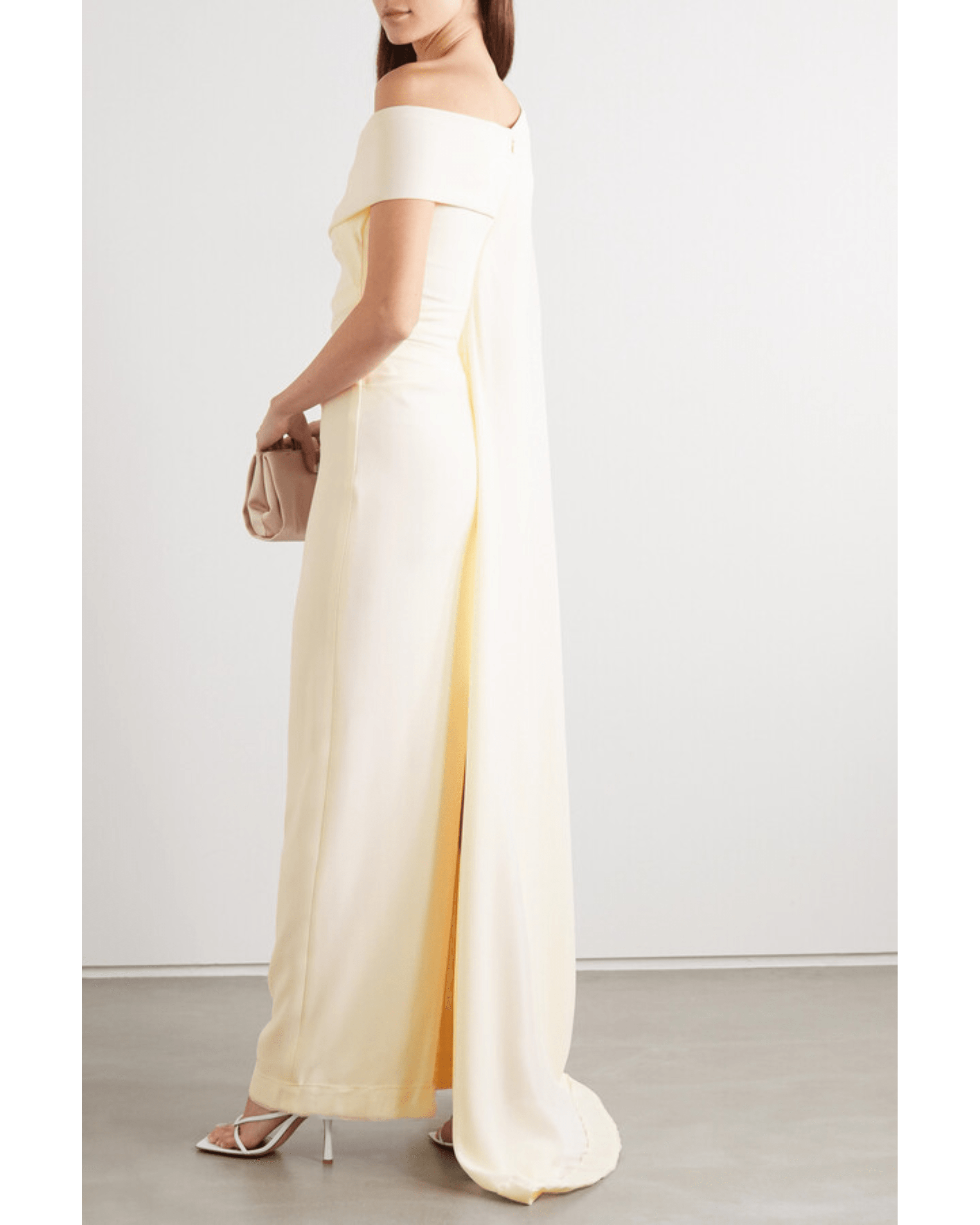 Cape-effect Off-the-shoulder Ruched Stretch-cady Gown - Endless - UAE Rental and Resale for Women's Fashion