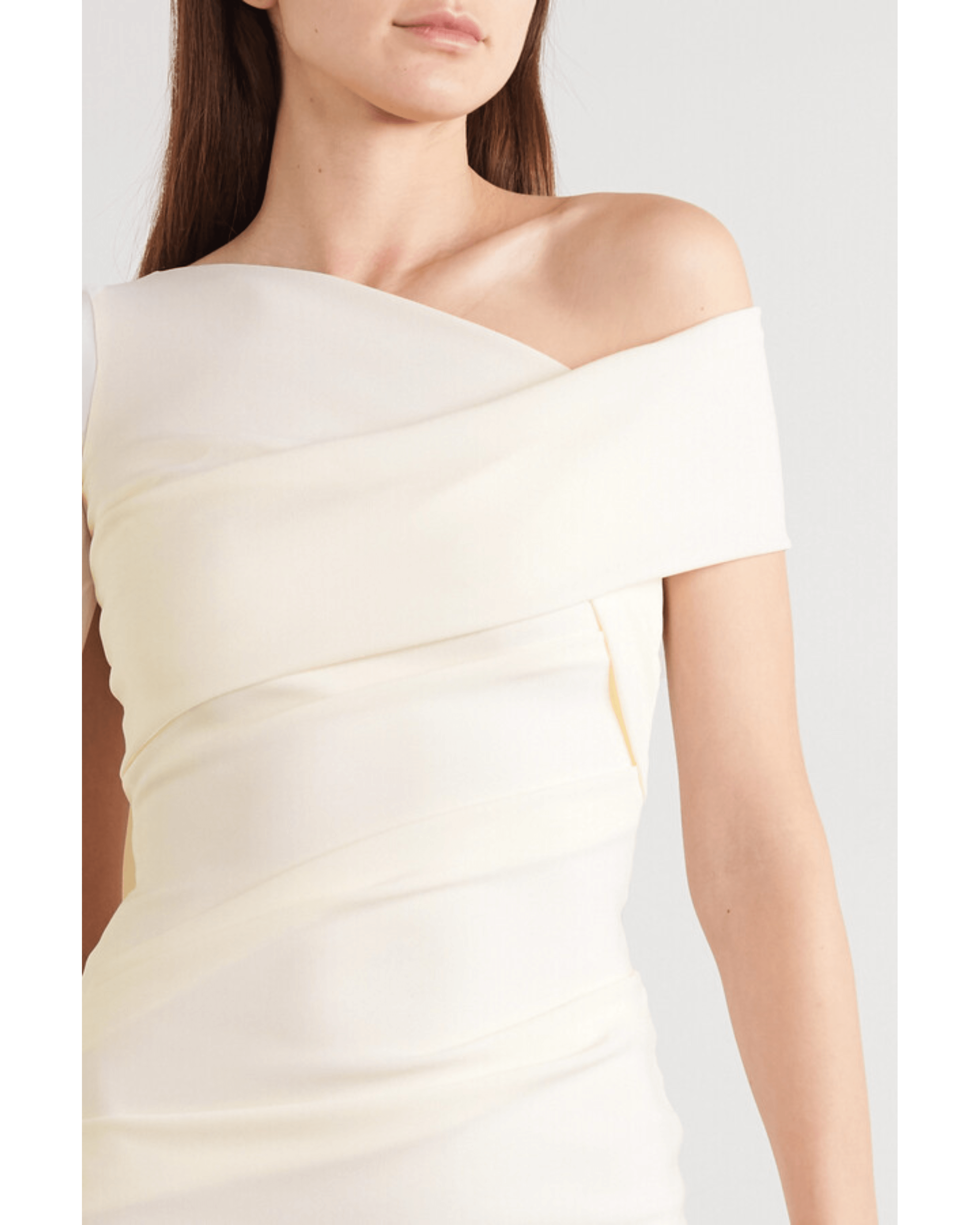 Cape-effect Off-the-shoulder Ruched Stretch-cady Gown - Endless - UAE Rental and Resale for Women's Fashion