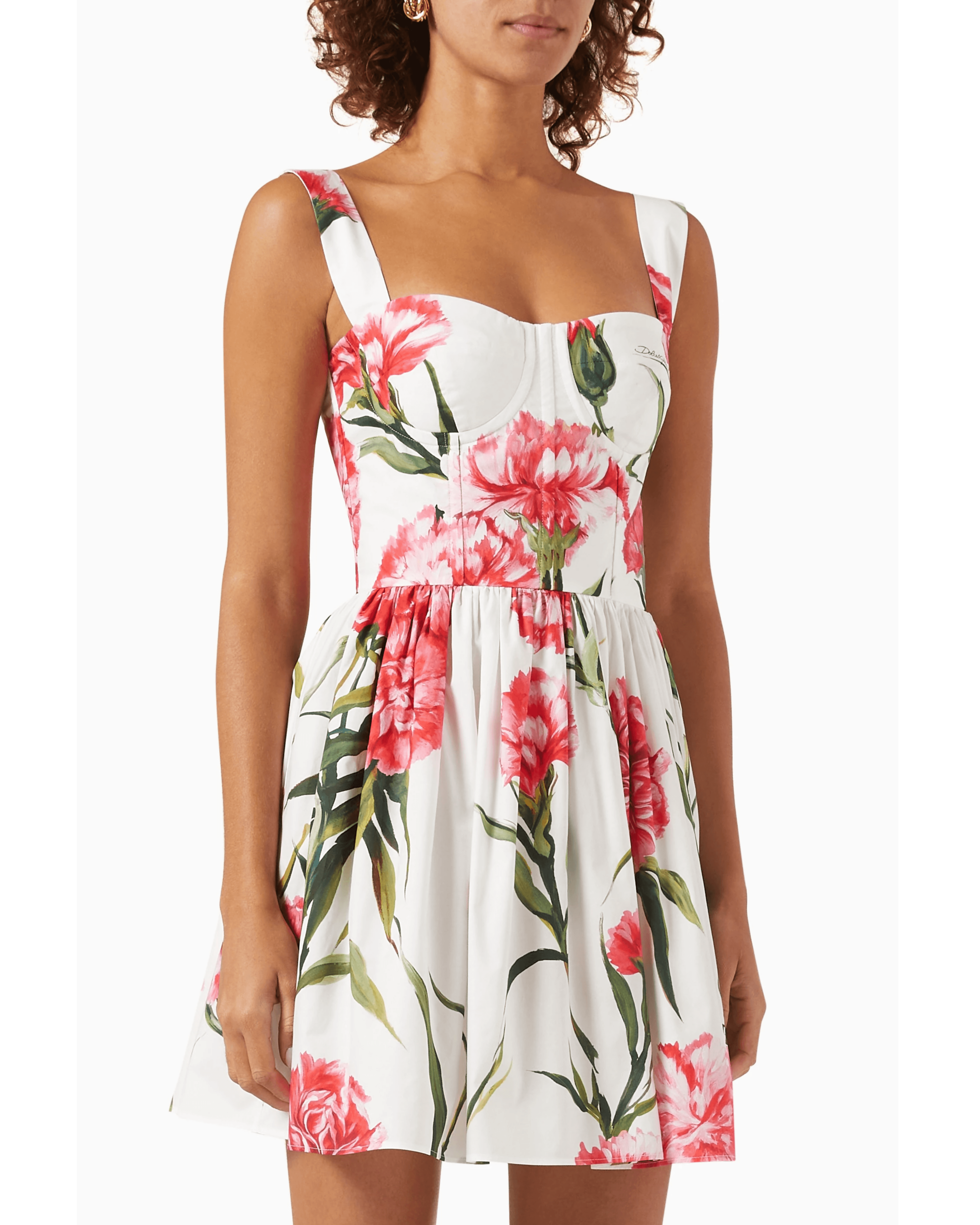 Carnation Print Mini Dress - Endless - UAE Rental and Resale for Women's Fashion