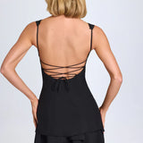 Cassandra Ruffle-Trim Button-Detail Corset Mini Dress - Endless - UAE Rental and Resale for Women's Fashion