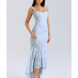 Cesca Bluebell Floral Maxi Dress - Endless - UAE Rental and Resale for Women's Fashion
