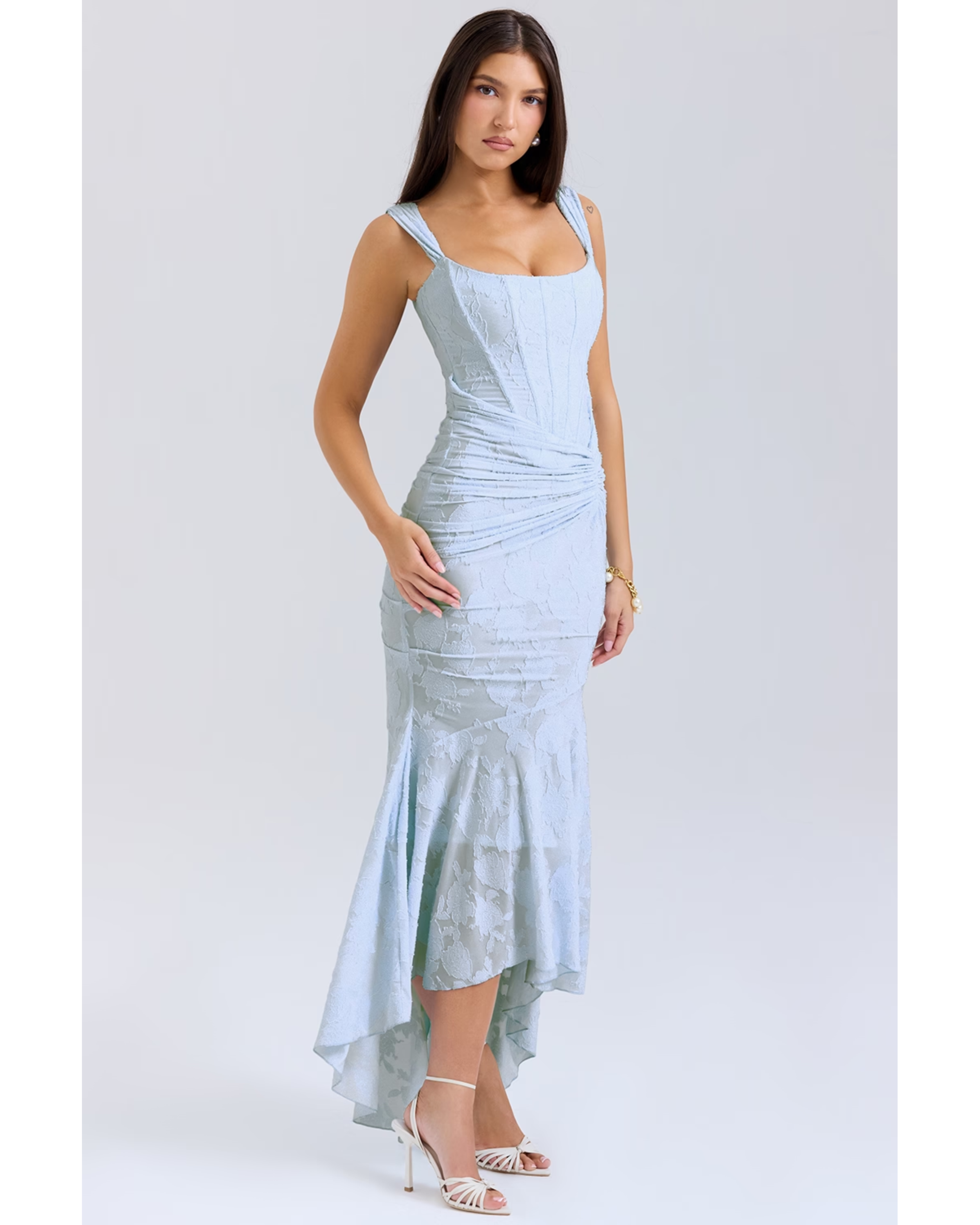 Cesca Bluebell Floral Maxi Dress - Endless - UAE Rental and Resale for Women's Fashion