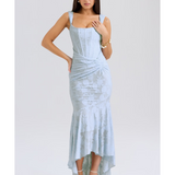 Cesca Bluebell Floral Maxi Dress - Endless - UAE Rental and Resale for Women's Fashion