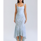 Cesca Bluebell Floral Maxi Dress - Endless - UAE Rental and Resale for Women's Fashion