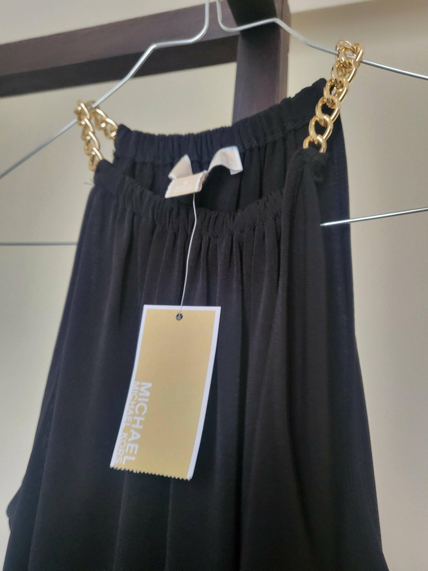 Chain Neck Dress in Black - Endless