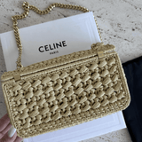 Chain Shoulder Bag Claude in Raffia Effect Textile - Endless - UAE Rental and Resale for Women's Fashion