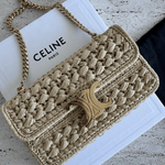 Chain Shoulder Bag Claude in Raffia Effect Textile - Endless - UAE Rental and Resale for Women's Fashion