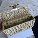 Chain Shoulder Bag Claude in Raffia Effect Textile - Endless - UAE Rental and Resale for Women's Fashion