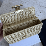 Chain Shoulder Bag Claude in Raffia Effect Textile - Endless - UAE Rental and Resale for Women's Fashion