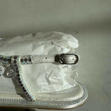 Chandelier Crystal-embellished Satin Sandals - Endless - UAE Rental and Resale for Women's Fashion