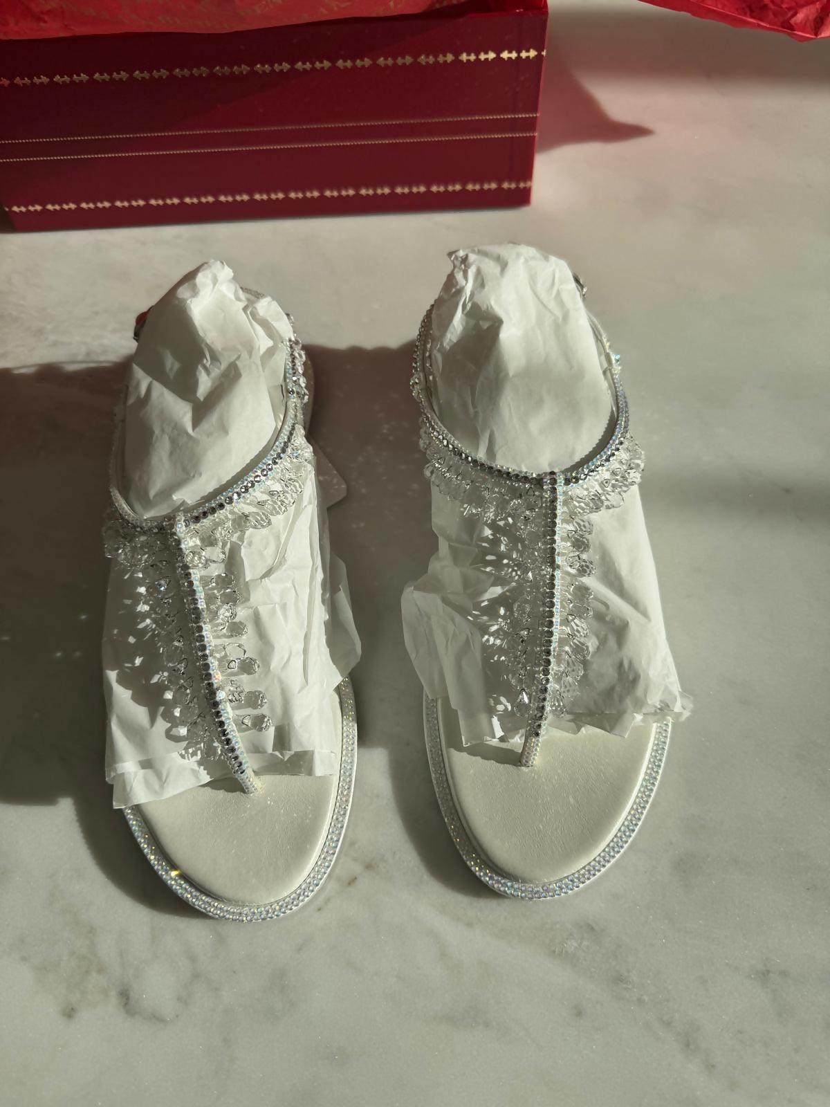 Chandelier Crystal-embellished Satin Sandals - Endless - UAE Rental and Resale for Women's Fashion